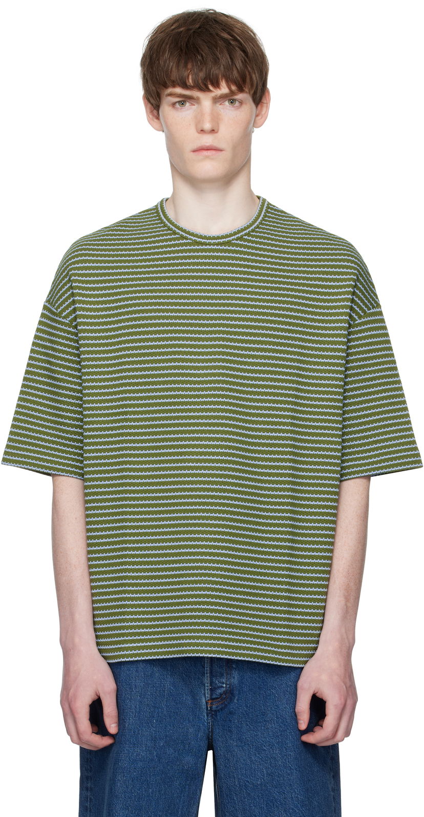 Футболка A.P.C. A.P.C. Bahia Striped T-Shirt Зелений | COHJD-H26231