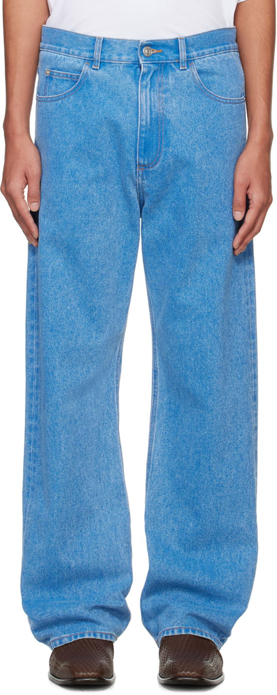 Джинси Marni Wide-Leg Jeans Синій | PUJU0021A2 USCW91