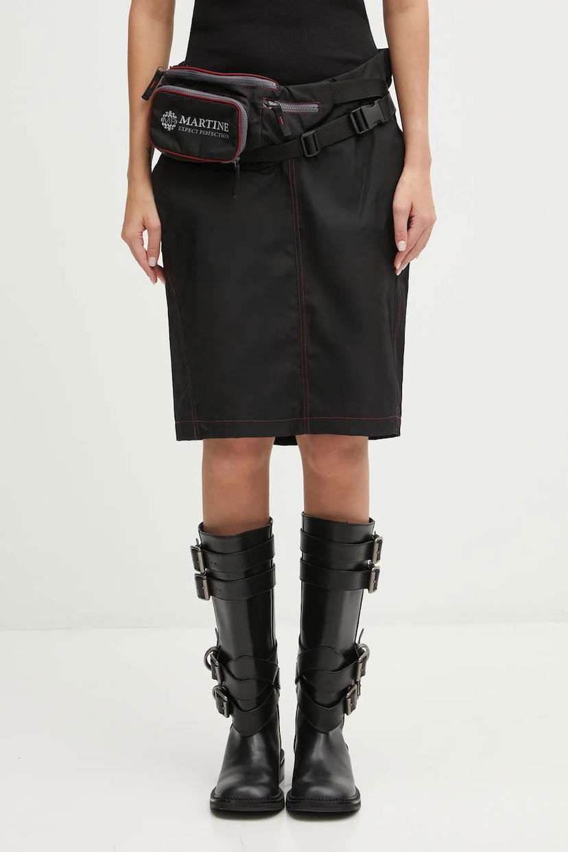 Спідниця Martine Rose Martine Rose Bumbag Midi Skirt with Contrast Stitching чорний | 848WO15035