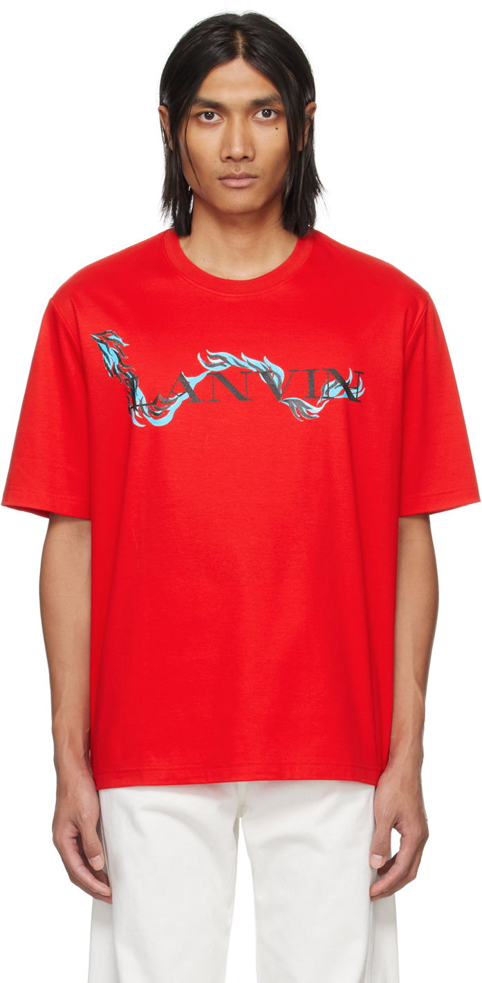 Футболка LANVIN Printed T-Shirt Червоний | RU-TS0010-J109-P24