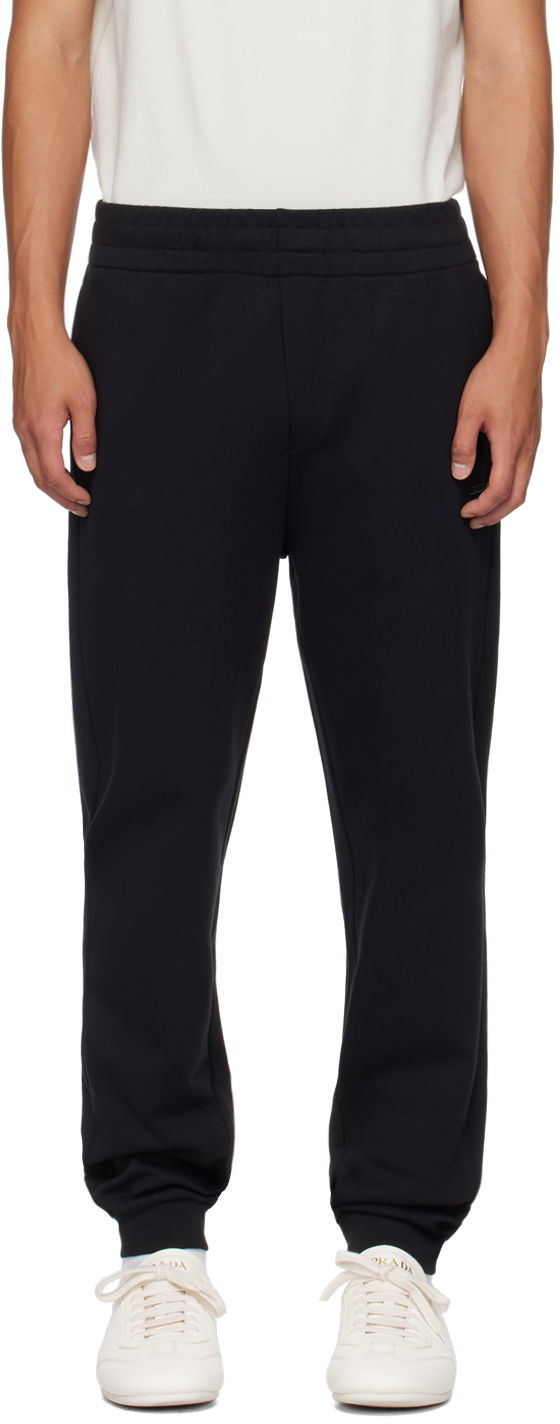 Спортивні штани Moncler Black Plaque Sweatpants чорний | J20918H0000989AHM