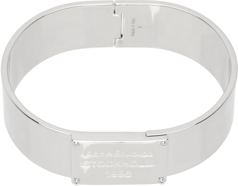 Браслет Acne Studios Acne Studios Engraved Logo Bracelet Металік | C50455-