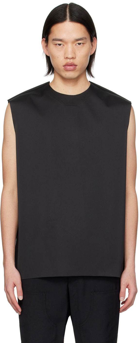 Безрукавка We11done We11done Tie Embossed Tank Top чорний | WD-BL1-24-125-M-BK