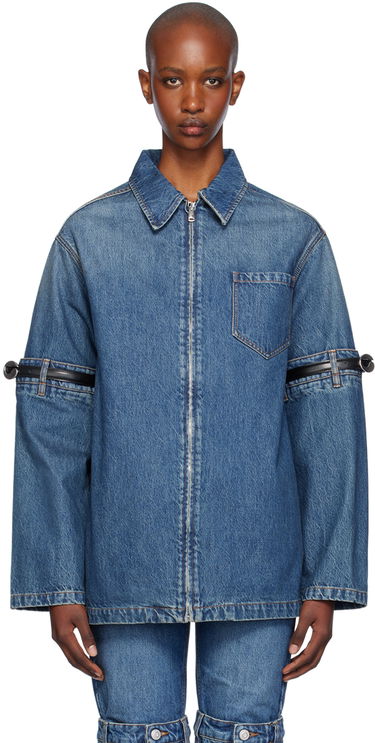 Куртка Coperni Denim Jacket With Open Elbows Синій | COPCH42252, 0