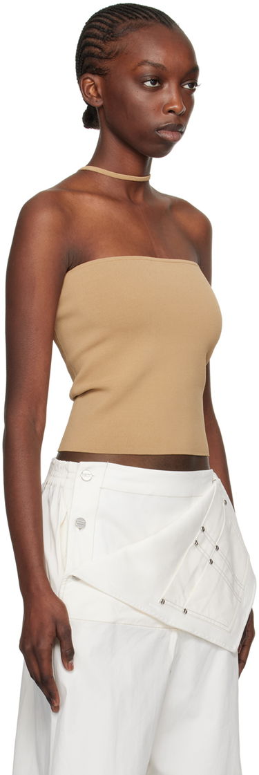 Безрукавка Dion Lee Dion Lee Reverse Halter Tank Top бежевий | C7272SS24, 1