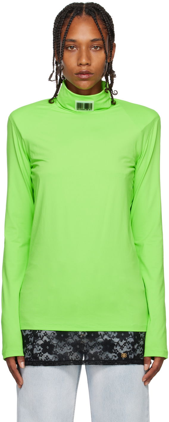 Cветр VETEMENTS Turtleneck Long Sleeve Top Зелений | VL14TO300E