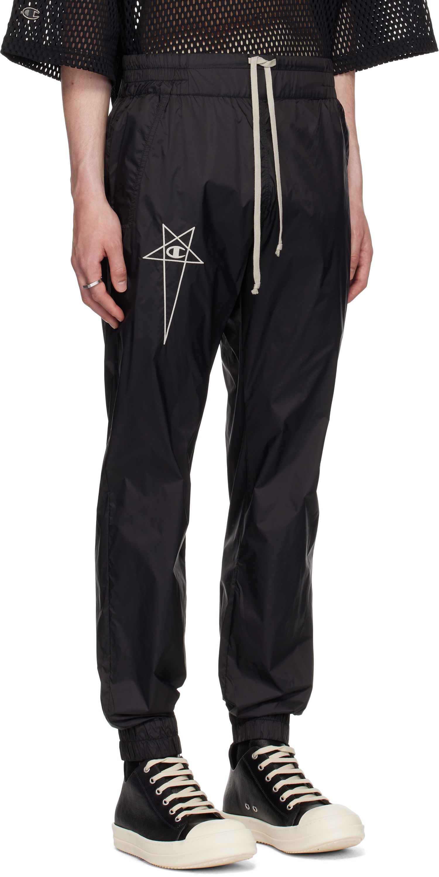 Спортивні штани Rick Owens Rick Owens Champion Edition Joggers Sweatpants чорний | CM01E1686 CHNY NYLON, 1