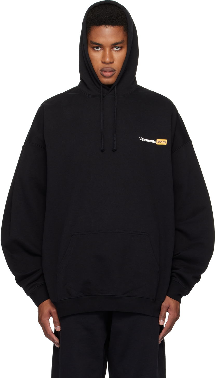Світшоти VETEMENTS Oversized Hoodie with Logo чорний | UA66HD760B