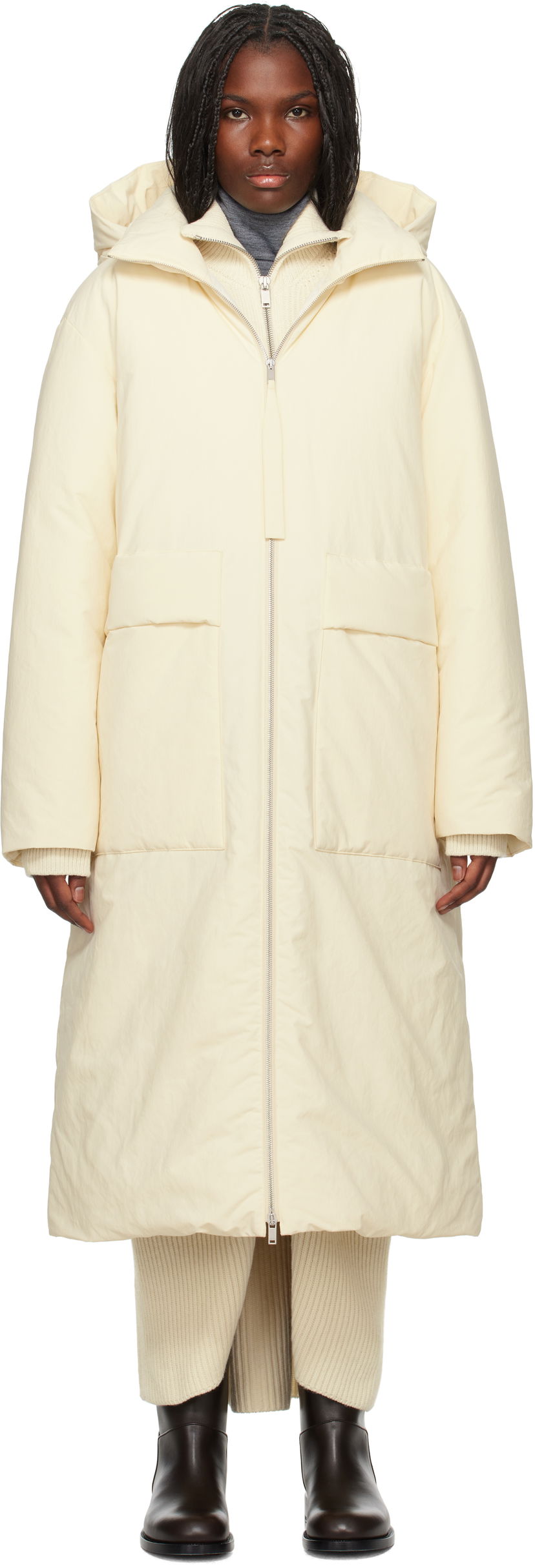 Пуховик Jil Sander Down Coat білий | J40AF0156_J70008