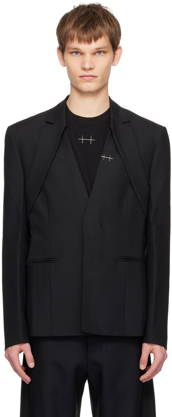 Куртка бомбер HELIOT EMIL Kinetics Double-Breasted Blazer чорний | SS24_M_04_039_BLK01