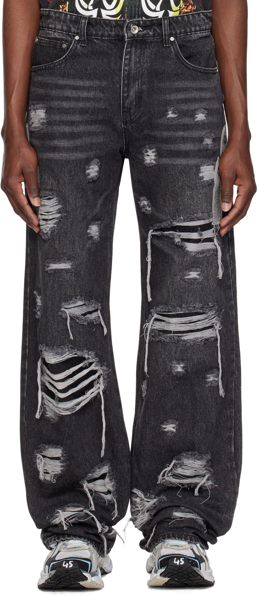 Джинси Who Decides War Who Decides War Side Patch Relaxation Jeans чорний | 1121050021SS25