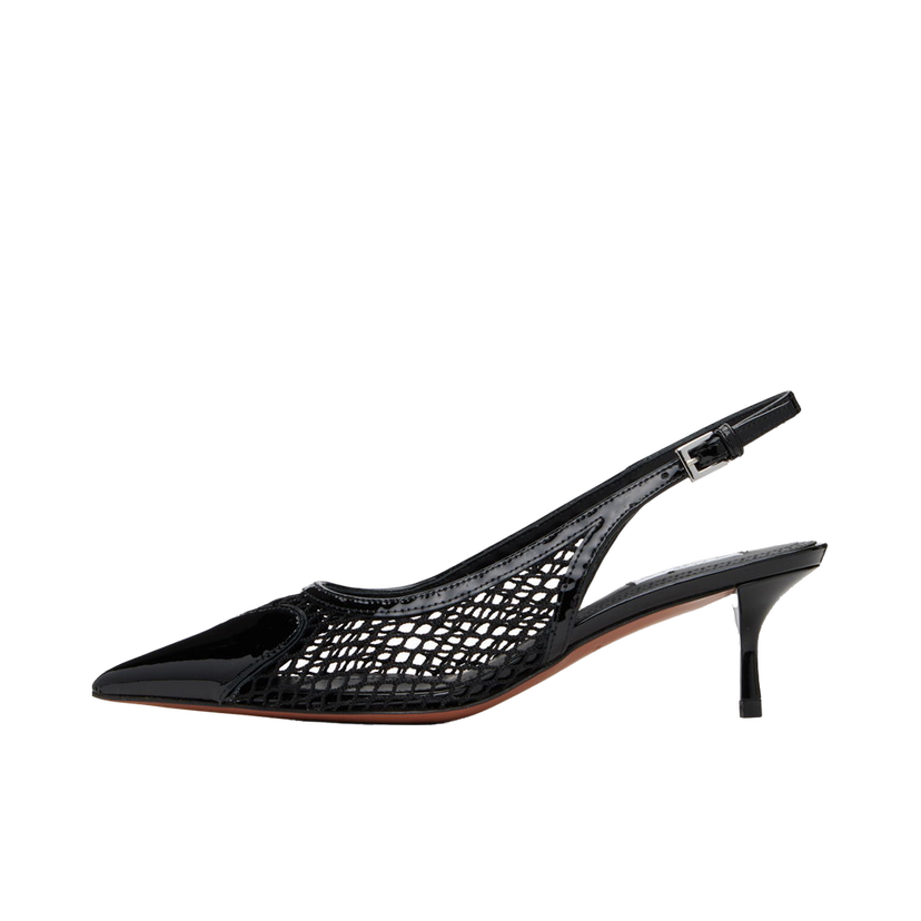 Кросівки та взуття Alaïa Slingback Heels with Heart Cutout чорний | AA3E057CK204