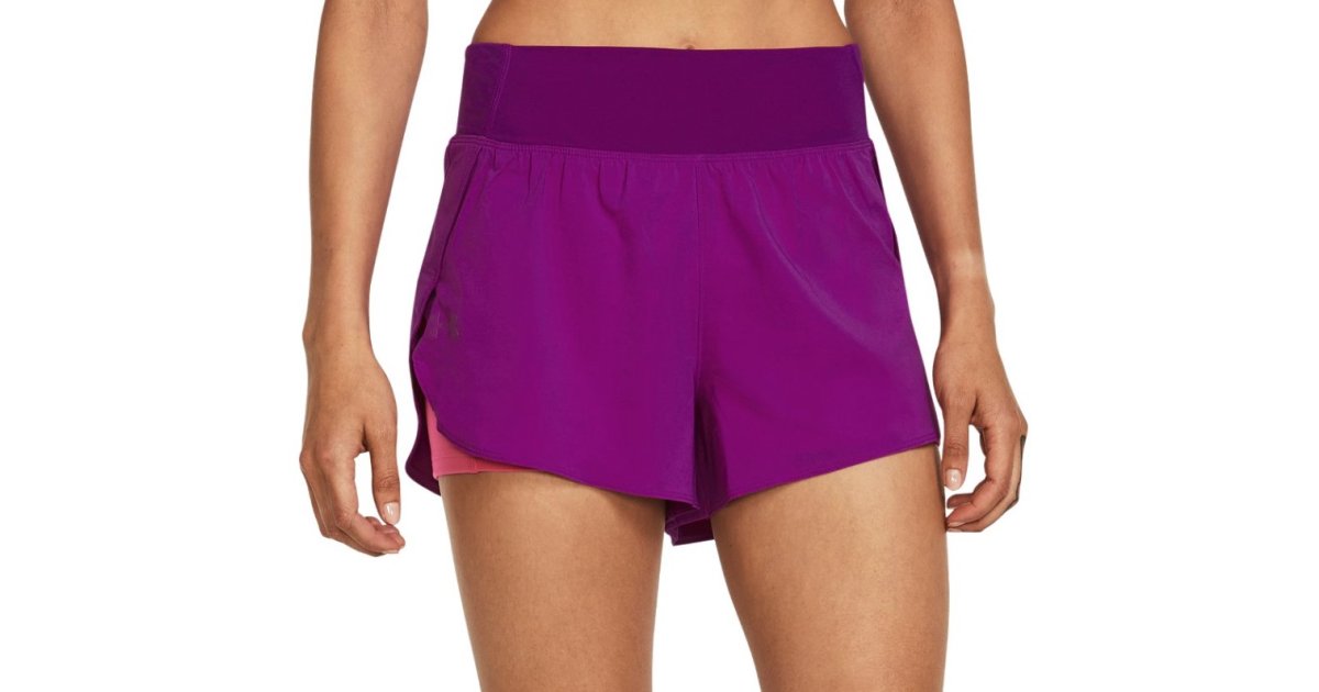 Шорти Under Armour Flex Woven 2-in-1 Бордовий | 1376936-573, 1
