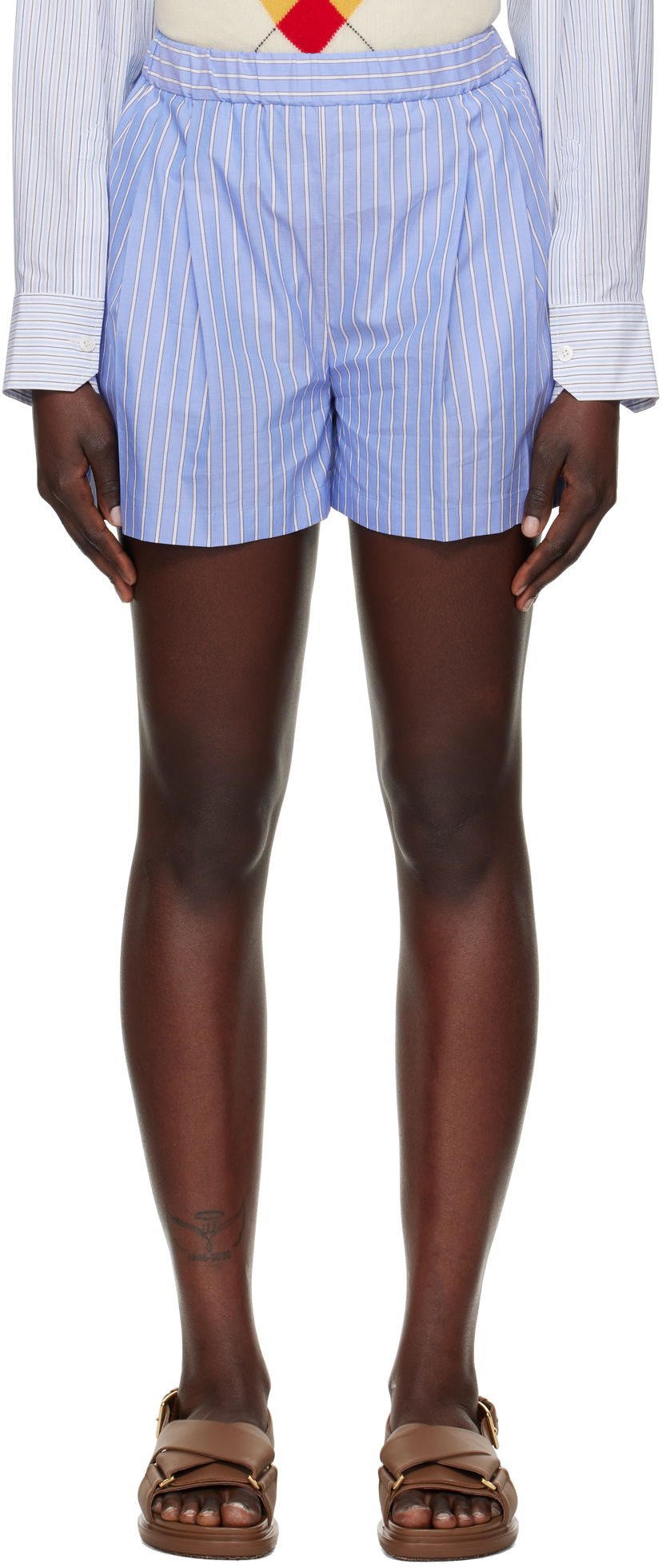 Шорти Marni Marni Striped Shorts Синій | PAMA0553S0 UTC455