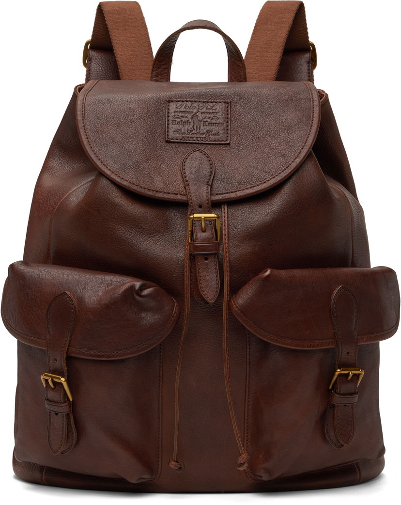 Рюкзак Polo by Ralph Lauren Ralph Lauren Heritage Leather Backpack Коричневий | 405946036001