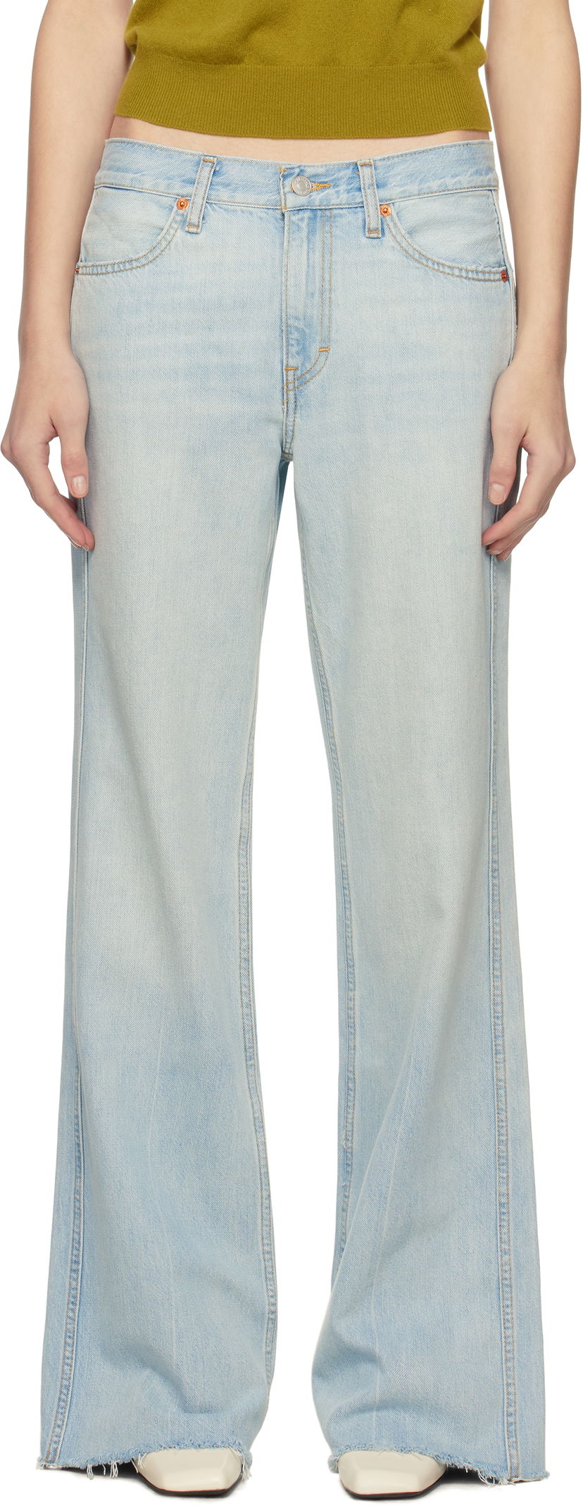Джинси RE/DONE Re/Done 'The Californian' Wide-Leg Jeans Синій | 168-03WCALIJN