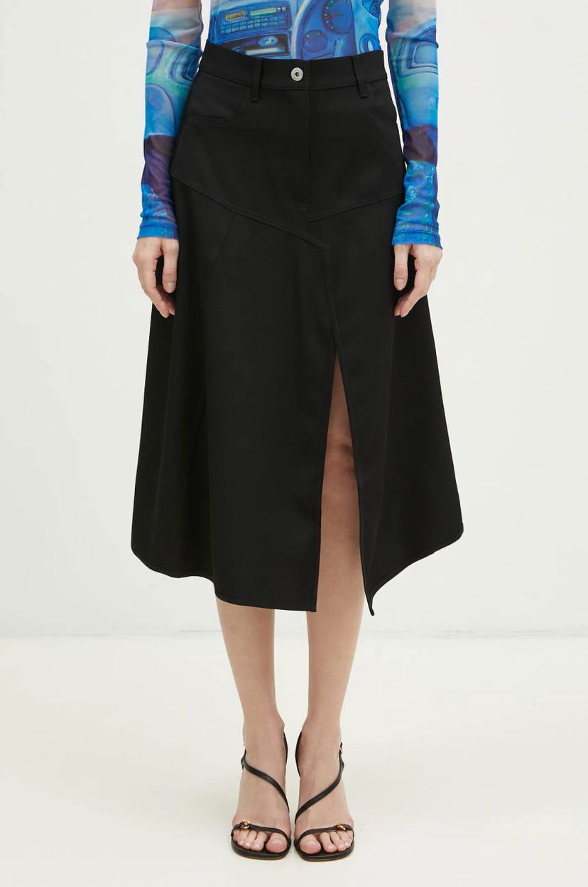 Спідниця JW Anderson JW Anderson Patchwork A-Line Midi Skirt чорний | SK0175.PG0011.999