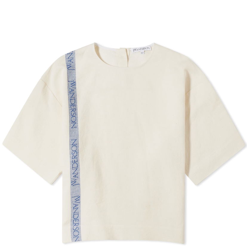 Футболка JW Anderson Boxy T-Shirt With Logo бежевий | TP0320-PG1483-046