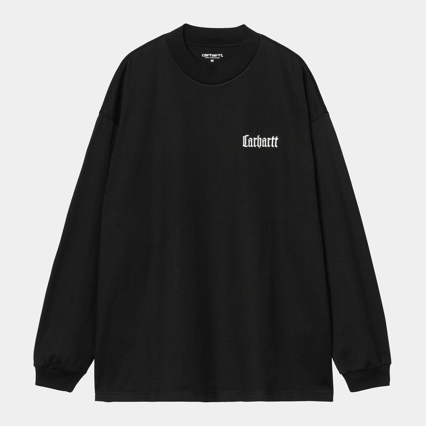 Футболка Carhartt WIP Long Sleeve Schooling Mockneck T-Shirt Carhartt WIP чорний | I035447_4