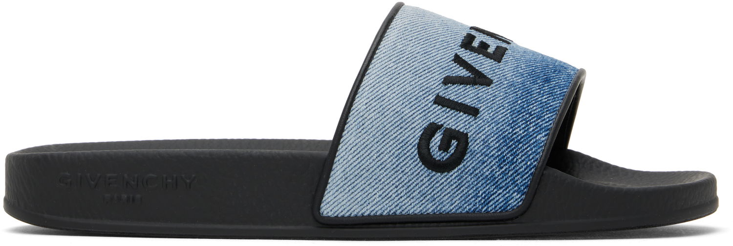 Купальники Givenchy Givenchy Slide Flat Pool Slides Синій | BE3076E2CT420, 0