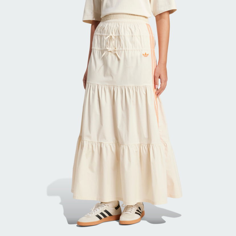 Спідниця adidas Originals adidas Originals Summer Glow Tiered Maxi Skirt бежевий | KC0768