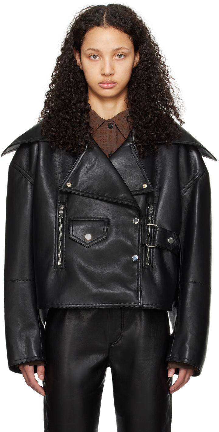 Куртка Nanushka Ado Leather Jacket чорний | NW22CROW01799