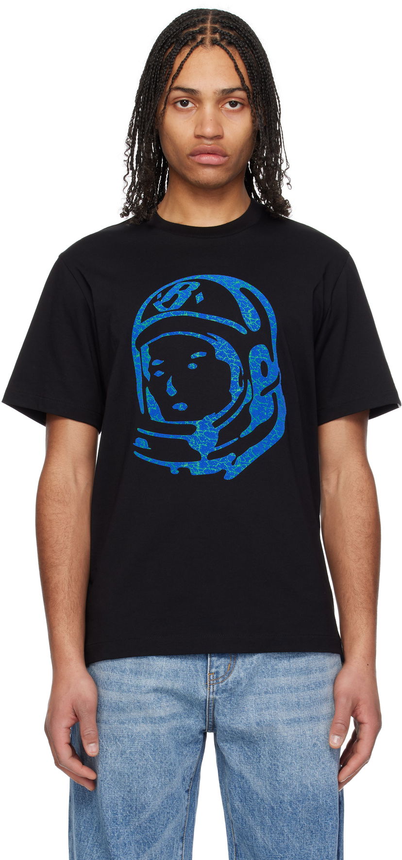 Футболка BILLIONAIRE BOYS CLUB Billionaire Boys Club Cracked Flock Print Astro T-Shirt чорний | B25156