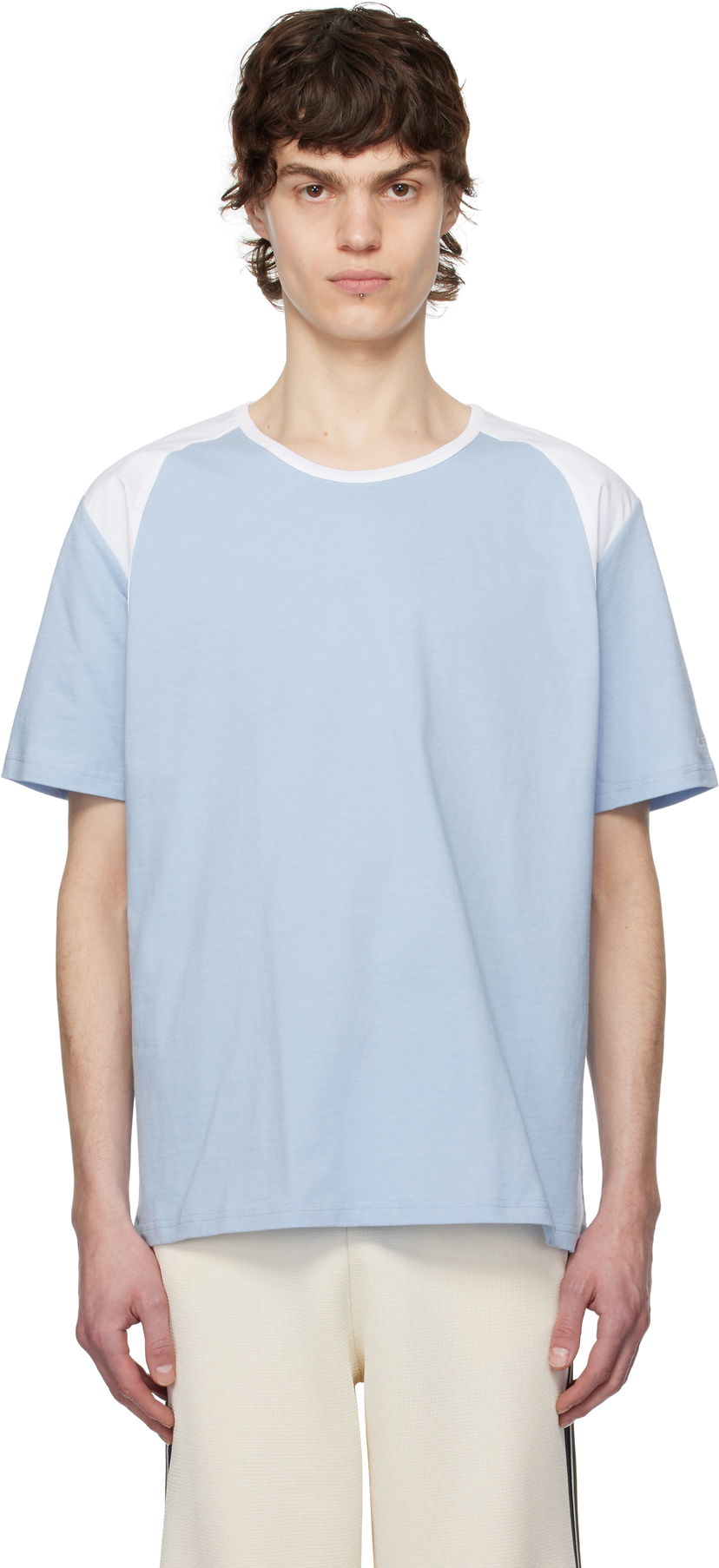 Футболка Wales Bonner Wales Bonner Dub T-Shirt Синій | MS25JE07-JE01-400 T-SHIRT JERSEY
