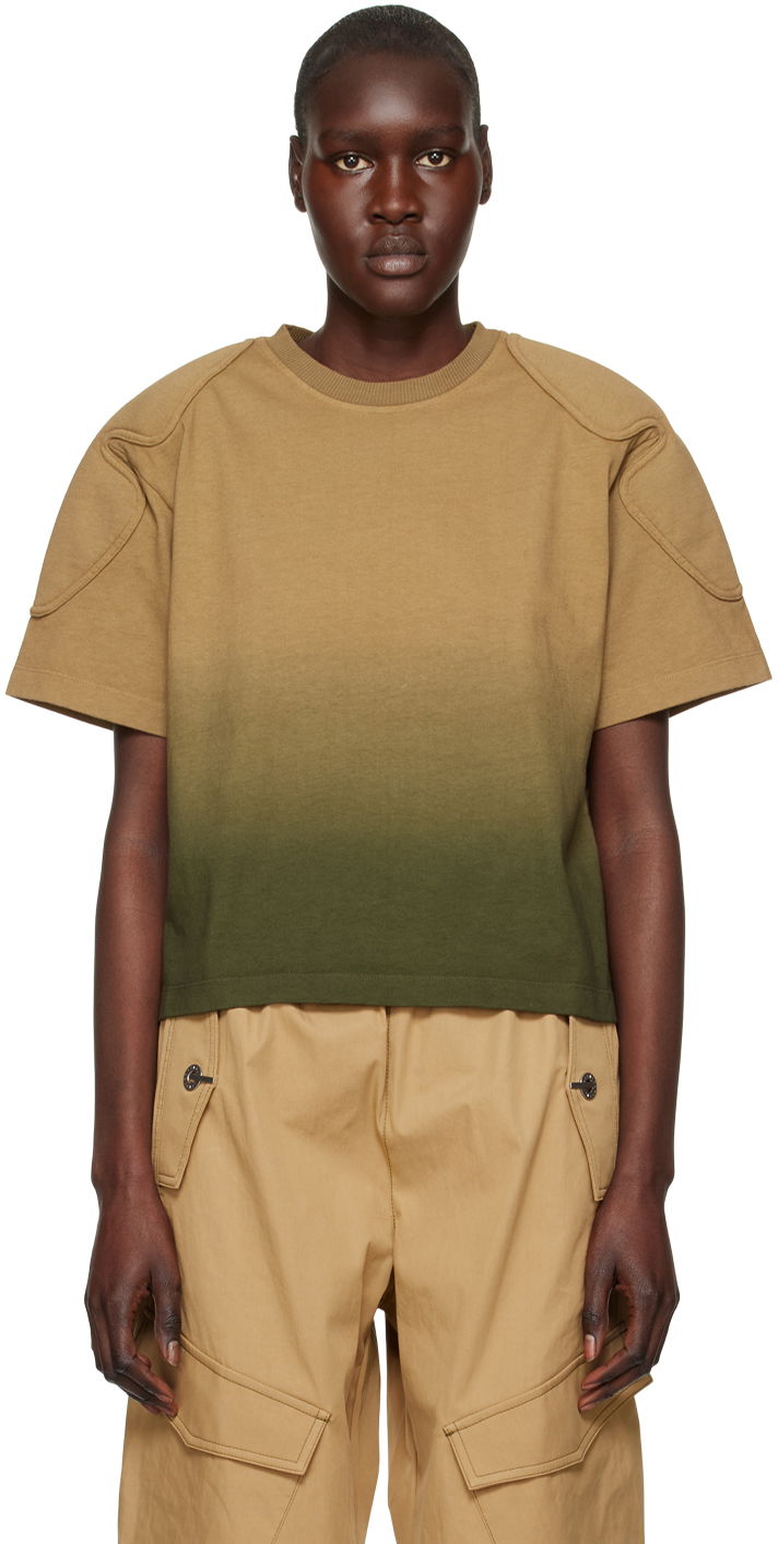 Кроп-топи Dion Lee Sunfade Gradient Cropped T-Shirt Коричневий | C3090R23