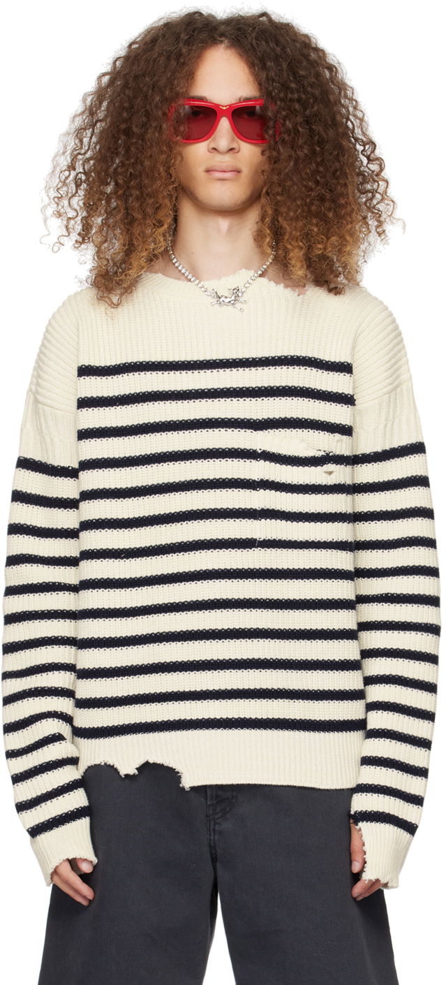 Cветр Marni Striped Sweater білий | GCMG0360Q0 UFC532