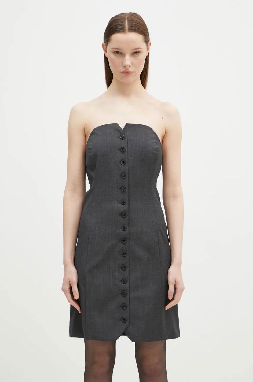 плаття Samsoe Samsoe Samsoe Samsoe Saellen Mini Dress Сірий | F24400132
