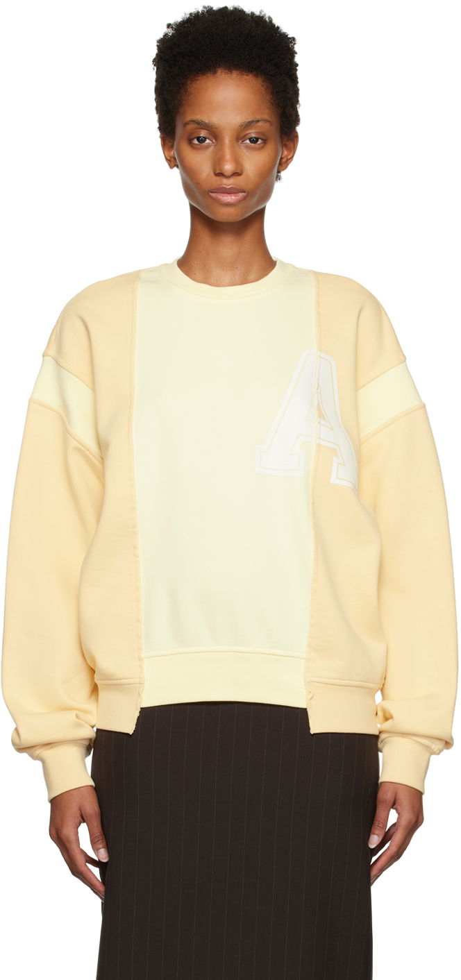 Cветр Ambush Varsity Patchwork Sweatshirt Жовтий | BWBA016F22FLE0011702