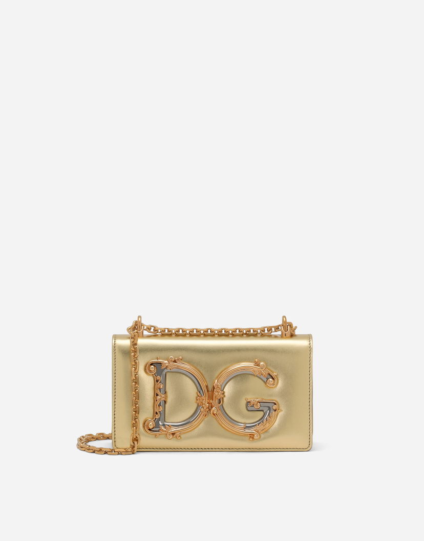 Сумочка Dolce & Gabbana Dolce & Gabbana DG Girls Nappa Leather Phone Bag Металік | BI1416AW12189869