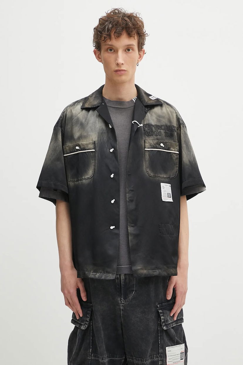 Сорочка Maison MIHARA YASUHIRO Maison MIHARA YASUHIRO Relaxed Bowling Shirt чорний | J14SH186