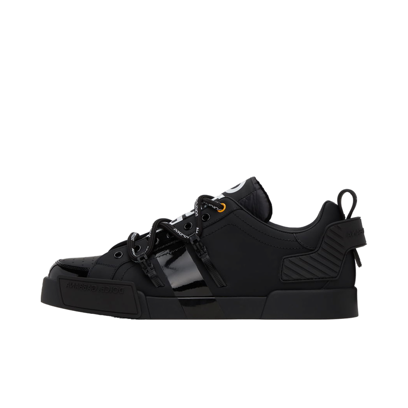 Кросівки та взуття Dolce & Gabbana Black Portofino Sneakers чорний | CS1783AJ986