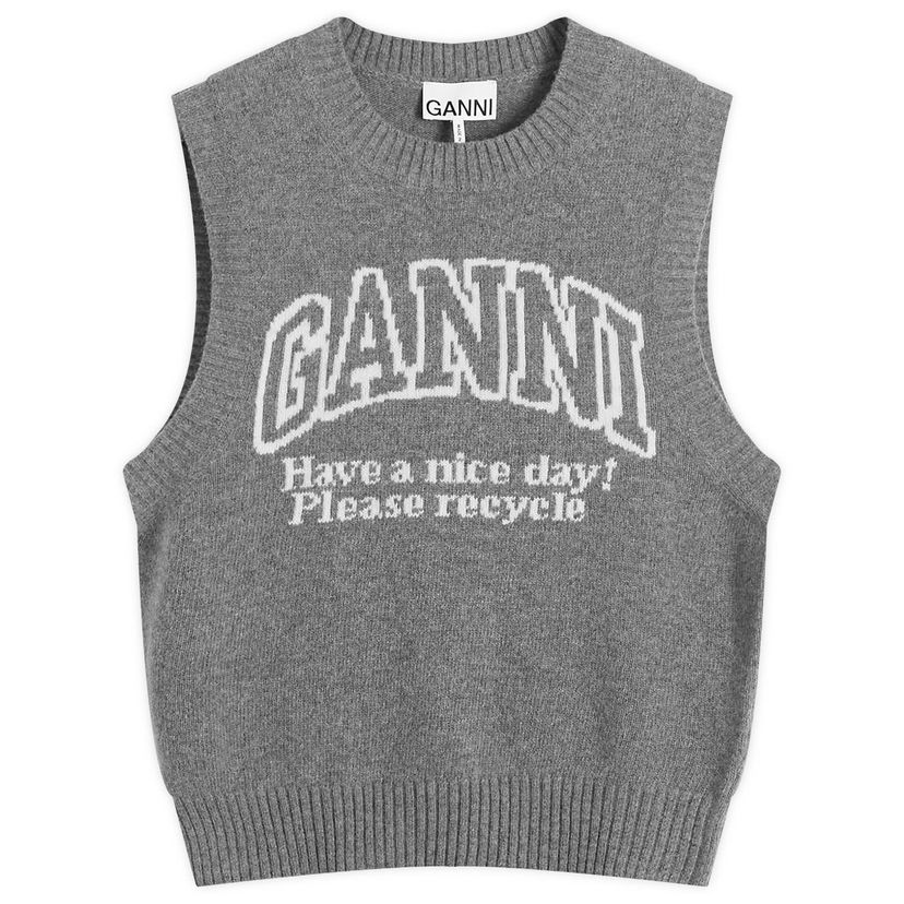 Cветр GANNI Wool Vest Frost Gray Сірий | K2308-523