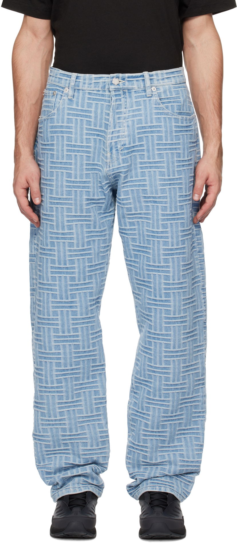 Джинси KENZO Weave Botan Loose Fit Jeans Синій | FF55DP4106J4