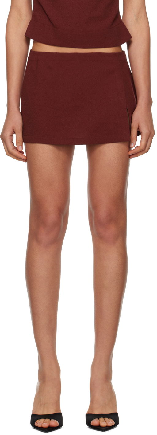 Спідниця Miaou Miaou Micro Miniskirt Бордовий | 4012SCRRUS