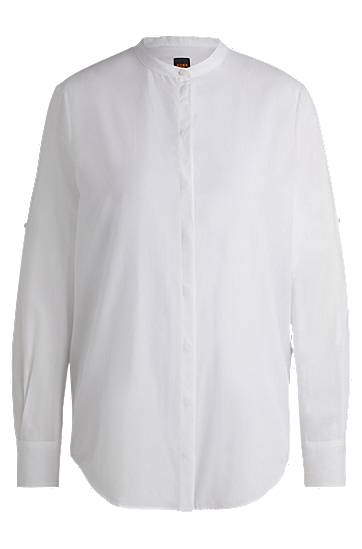 Сорочка BOSS Regular Fit Cotton Blend Chambray Blouse білий | 50513783