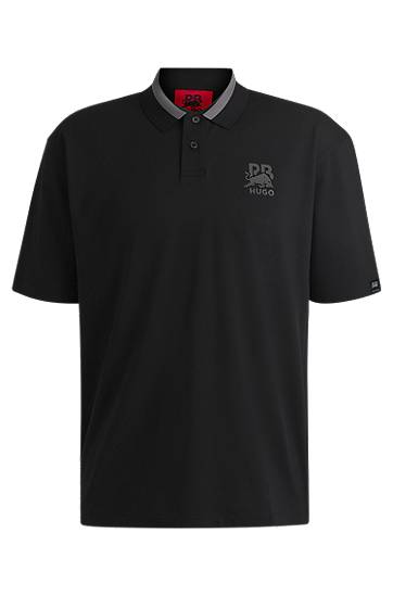 Сорочка поло BOSS HUGO x RB Stretch-Cotton Polo Shirt чорний | 50542748