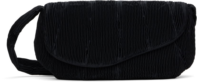 Сумка Collina Strada Collina Strada Pleated Caterpillar Messenger Bag чорний | XX9023