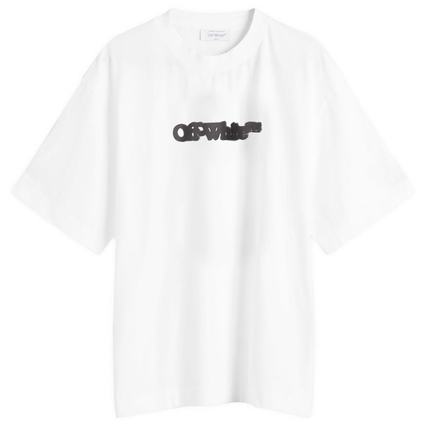 Футболка Off-White Slim Fit T-Shirt with Logo Print, Size Large білий | OMAA027S25JER00B0110