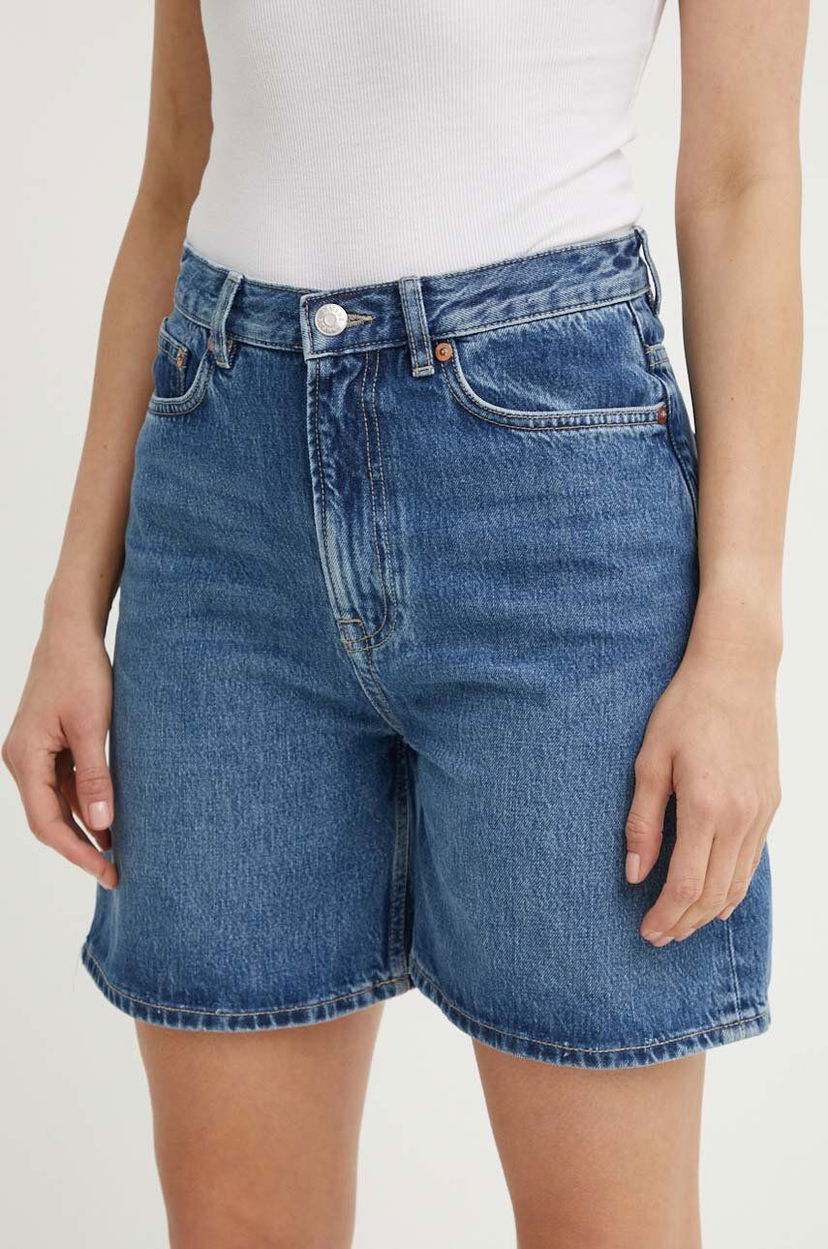 Шорти Samsoe Samsoe Samsoe Samsoe SASHELLY High Waist Shorts Синій | F24200011