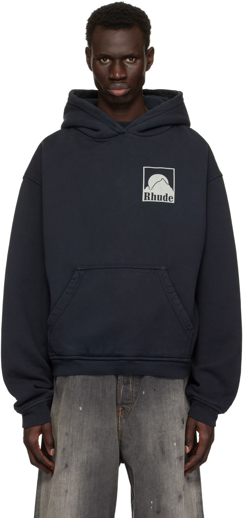 Світшоти Rhude Rhude Moonlight Badge Hoodie темно-синій | RHPS25HO05012