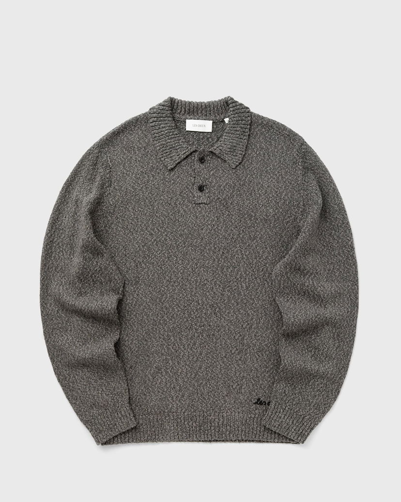 Сорочка поло Les Deux Mouliné Knitted Polo Shirt Сірий | 1000556-100