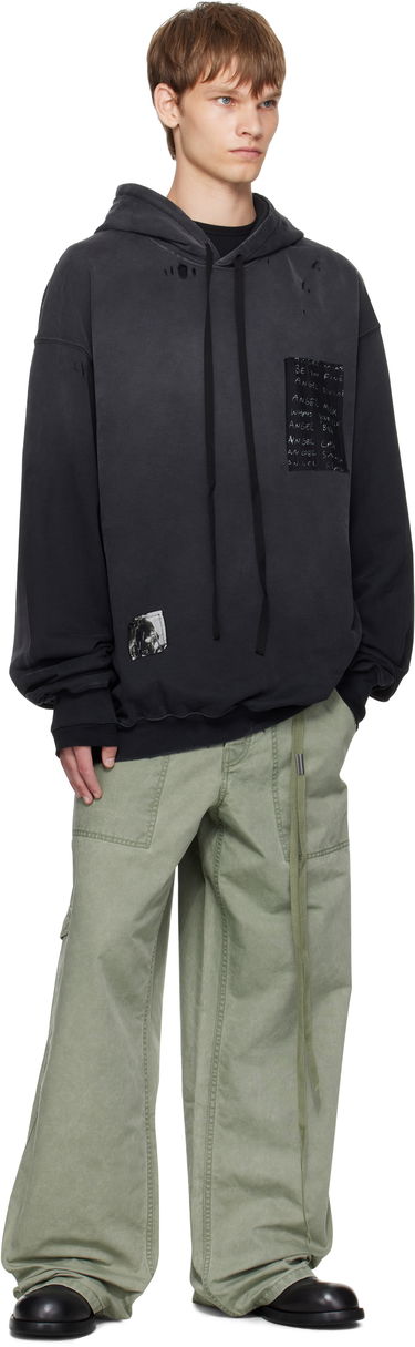 Світшоти Ann Demeulemeester Ann Demeulemeester Ollie High-Comfort Hoodie with Printed Patches чорний | B0013214-FA639-098, 3