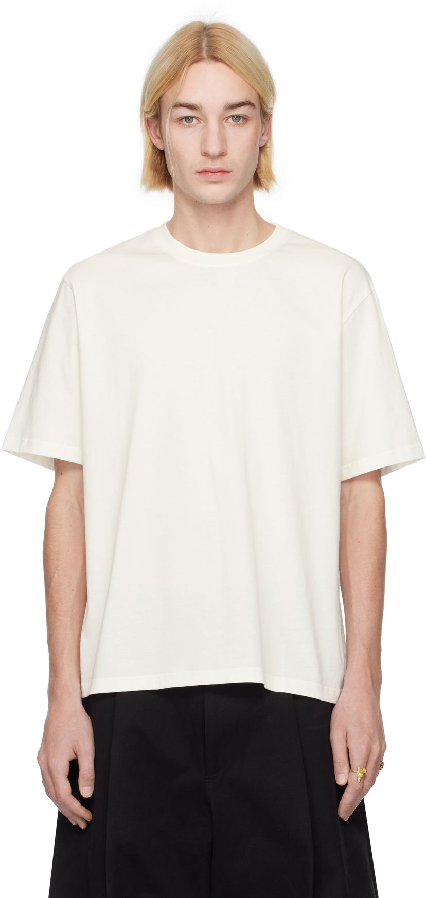 Футболка Studio Nicholson Studio Nicholson Bric T-Shirt білий | BRIC SNM - 1326