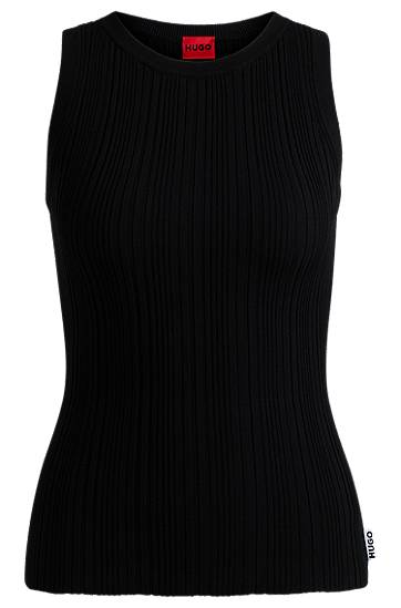 Cветр BOSS HUGO Women's Slim Fit Sleeveless Ribbed Top чорний | 50514301