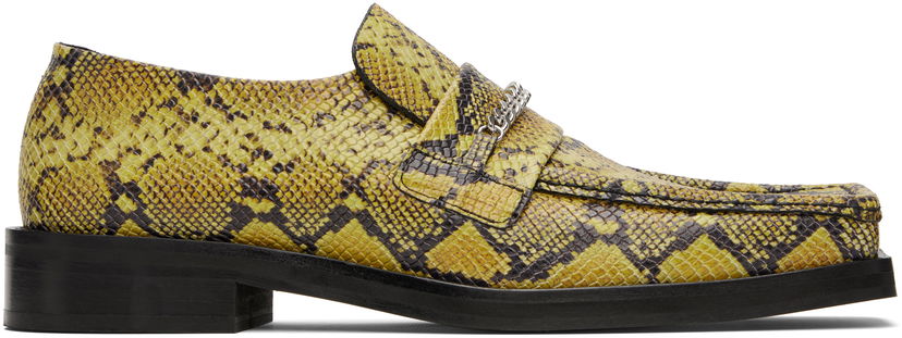 Кросівки та взуття Martine Rose Martine Rose Square Toe Loafers with Chain Жовтий | 1026LE02309M