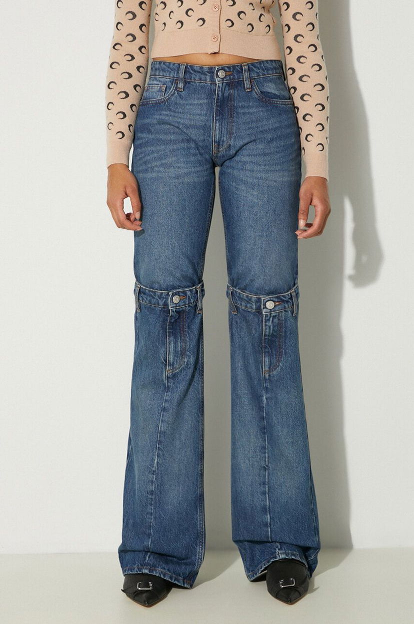 Джинси Coperni Open Knee High-Waist Jeans Синій | COPP55252